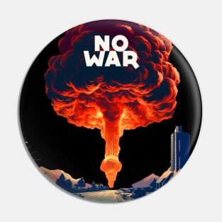 No War: World Peace Please on a dark (Knocked out) background Pin