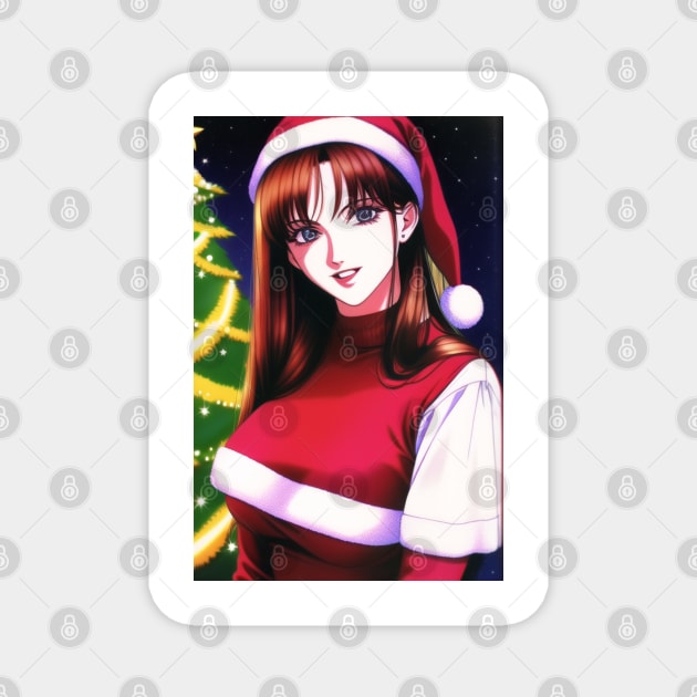 Red Cristmas Girl Magnet by Tazlo