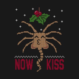 NOW KISS - Ugly Christmas Sweater T-Shirt