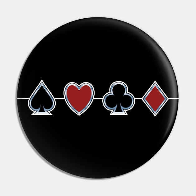 Spades Hearts Clubs Diamonds Pin by Phil Tessier