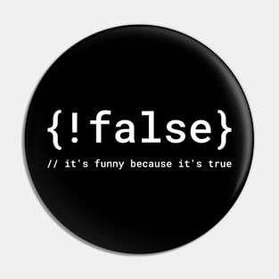 Code Humor Tee: The Logical Joke Pin