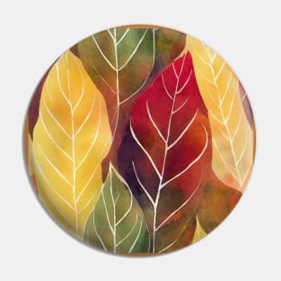 Autumn Leaves Pattern Pin