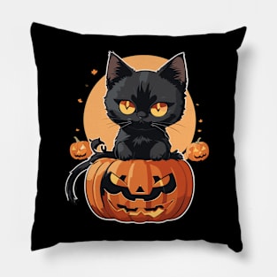 Nights and days Cat Halloween 3 Pillow