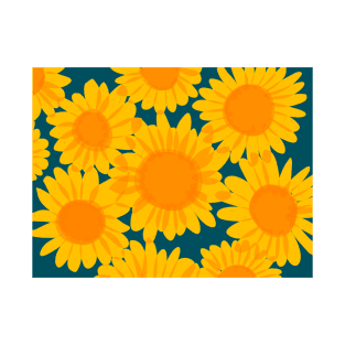 Sunflowers gold illustration T-Shirt