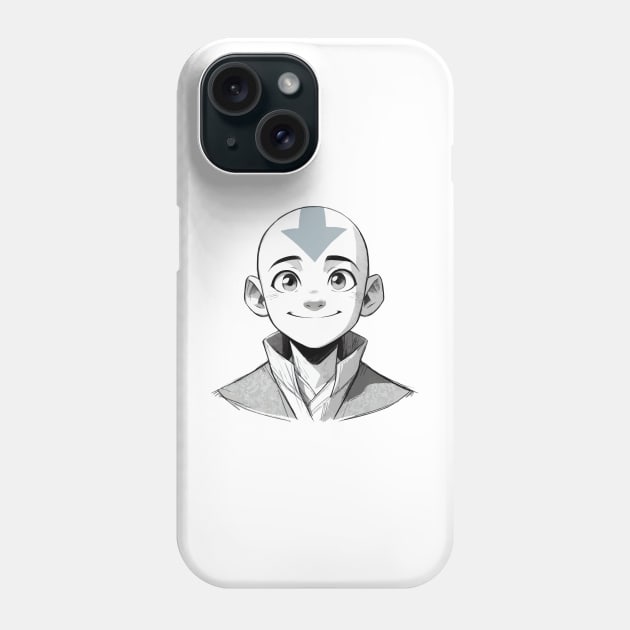 Aang Avatar: Pencil Sketch Phone Case by pentaShop