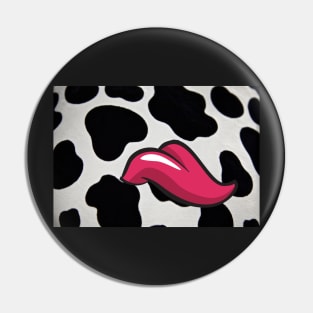 Beautiful  Funny Cow Print with a Twist Pin