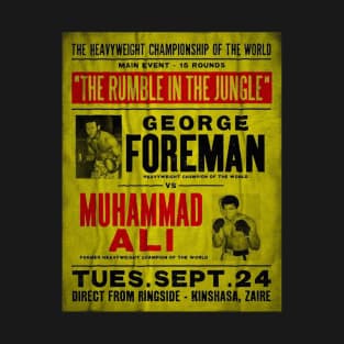 Ali Vs Foreman Glued poster T-Shirt