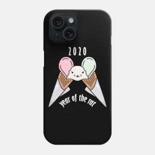 2020 Year Of The Rat Funny Mouse Ice Cream Cone Phone Case