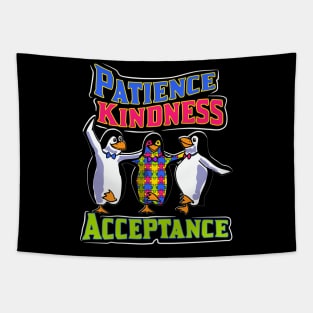 autism penguin Tapestry