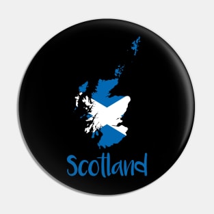 Scotland Saltire Map Typography Design Pin