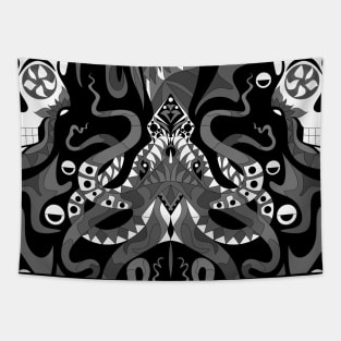 the monster in the sea the kraken kaiju ecopop Tapestry