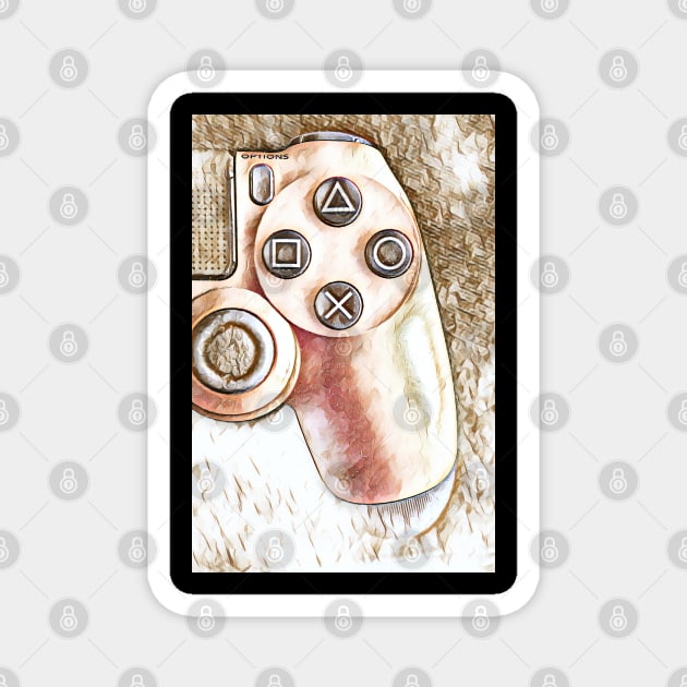 ps4 controller watercolor Magnet by Guntah