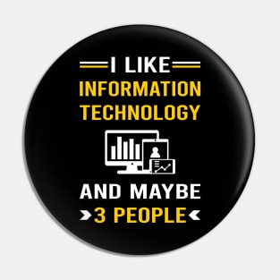 3 People Information Technology Pin