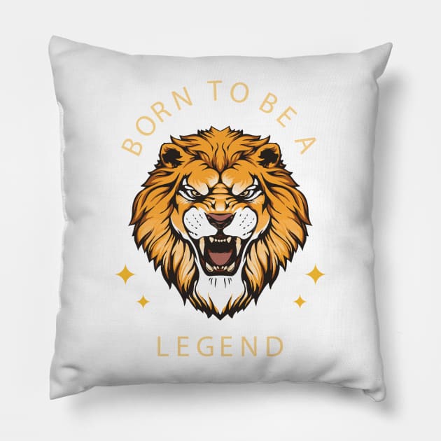 Born to be a legend Pillow by creativerse