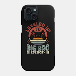 Promoted To Big Bro 2024 Leveled Up To Big Brother Est 2024 Phone Case