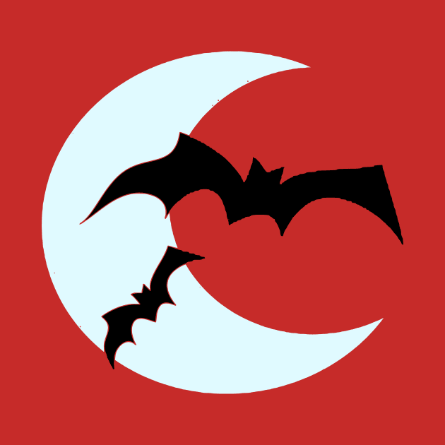 Bat Moon - Halloween Vector by malaqueen