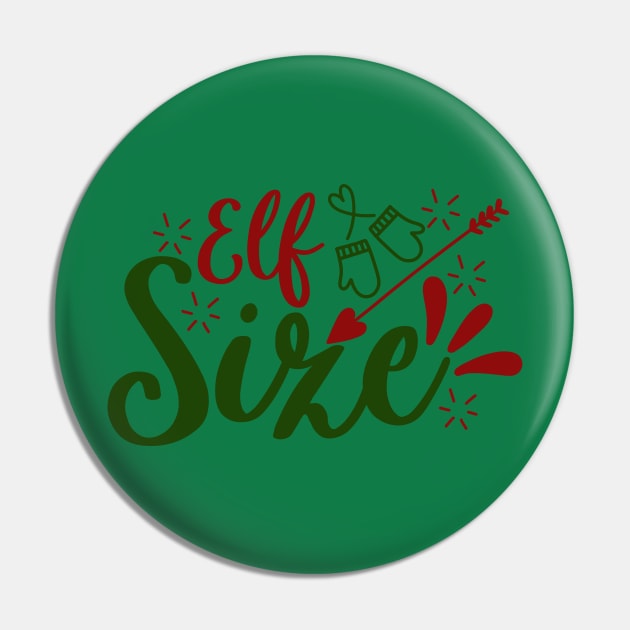 Christmas Elf Rejoicing Pin by designdaking