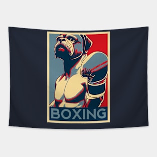 Boxing Dog Tapestry