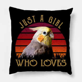 Tropical Treasures Trendy Tee Featuring the Majesty of Cockatiels Pillow