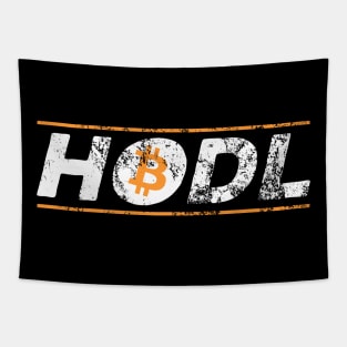 Vintage HODL Bitcoin Crypto Hold BTC Distressed Tapestry