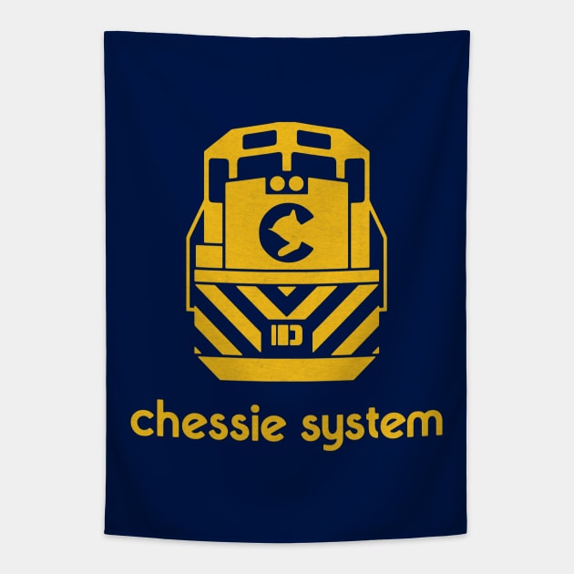 Chessie System Railroad Train Engine Tapestry by Turboglyde