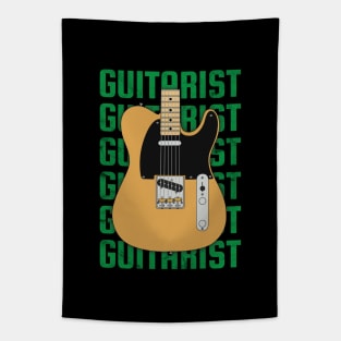 Guitarist Repeated Text T-Style Electric Guitar Body Tapestry