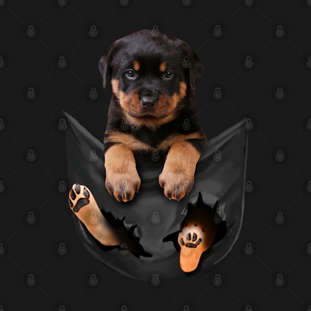 Rottweiler dog with love by designathome