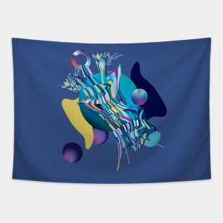 Undiscovered planet, planet X abstract illustration Tapestry