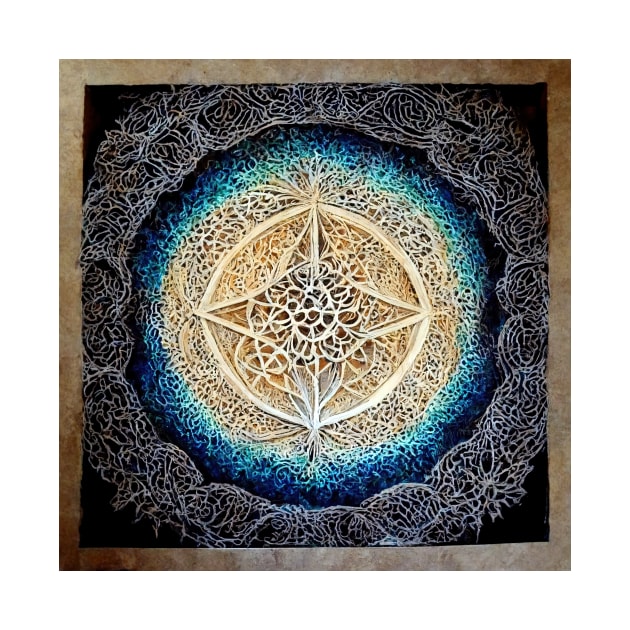 Metatron Fractal Mandala Zentangle by Prilidiarts