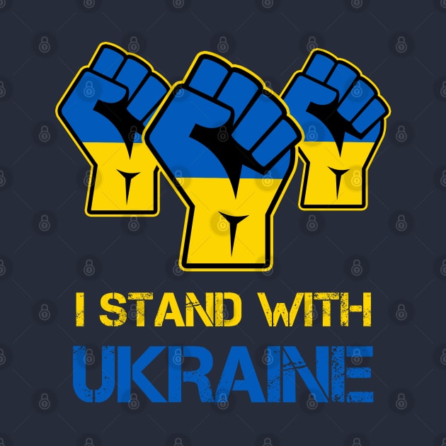 I Stand with Ukraine Protest Fist by Scar