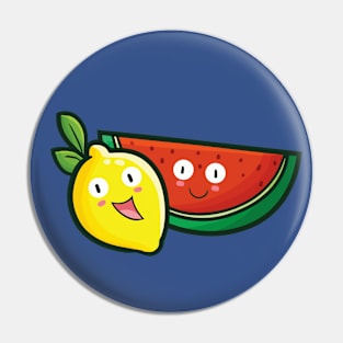 Cute Lemon and Watermelon Pin