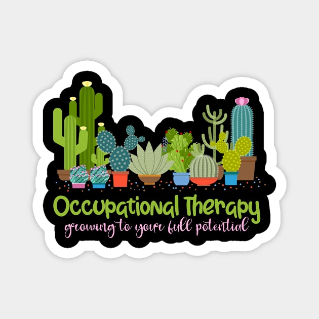 Occupational Therapy Pediatric Therapist OT Month Cute Plant Magnet by Dianeursusla Clothes