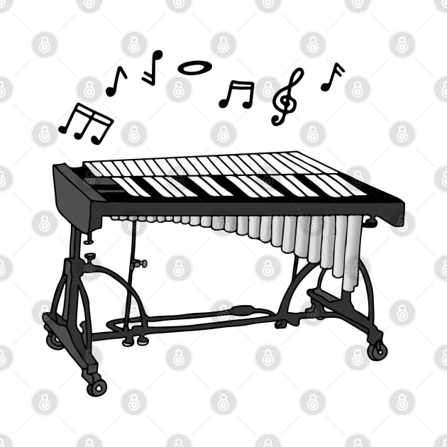 Minimalist Vibraphone In Love with Music (Vibraphonist Melodic Note) Mallet Percussion Instrument by Mochabonk