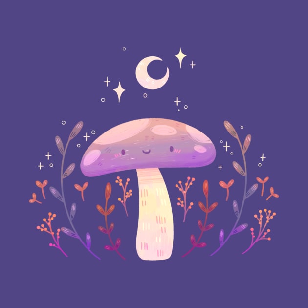 Moon Mushroom by Niamh Smith Illustrations