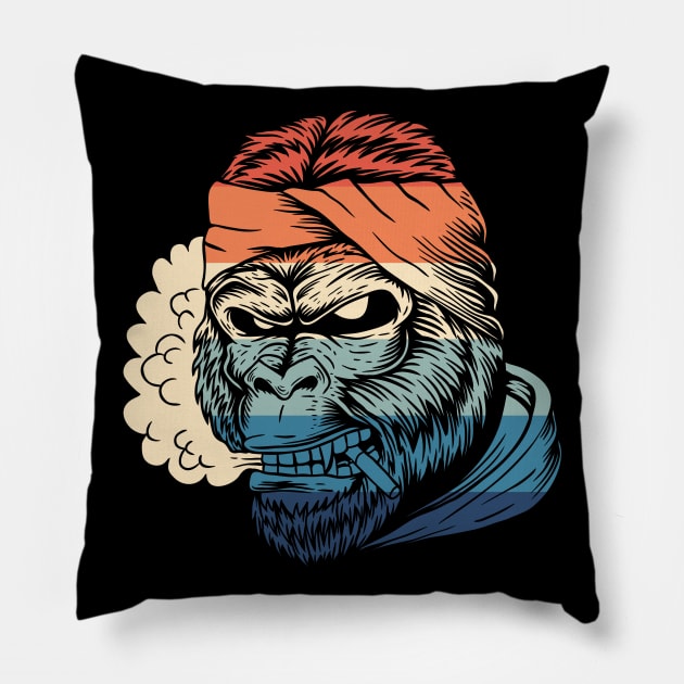 Monkey Classic Gangster Pillow by Rise And Design