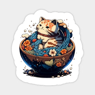 Big Bowl of Meow [Ramen Cat] Magnet