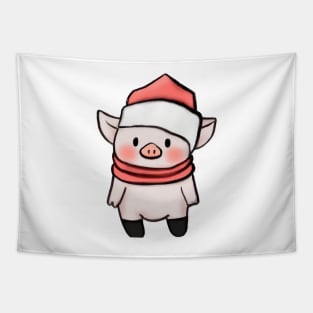 Cute Pig Drawing Tapestry