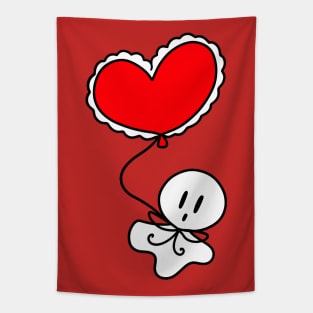 Heart Balloon Ghost Tapestry