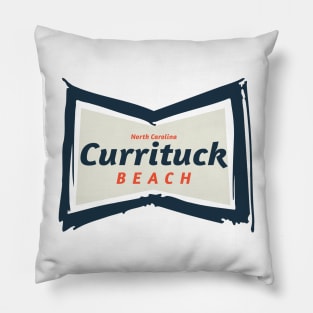 Currituck Beach, NC Summertime Vacationing Bowtie Sign Pillow