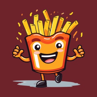 kawaii french fries T-Shirt cute ,potatofood T-Shirt