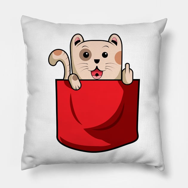 Cat (f...u) Pillow by Arel76