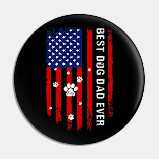 USA American Flag Fathers Day 4th of July Baldy Pin