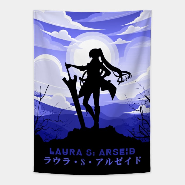 Laura S Arseid | Trails Of Cold Steel Tapestry by GuruBoyAmanah