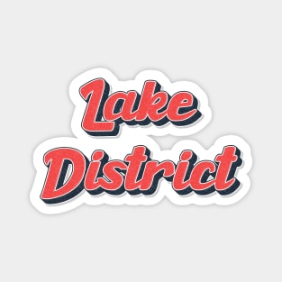 Retro Cumbria Text - The Lake District Magnet