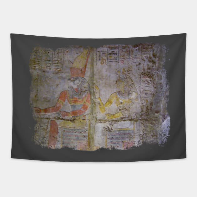 Egyptian hieroglyphs - Temple of Kalabsha Tapestry by Photomisak72