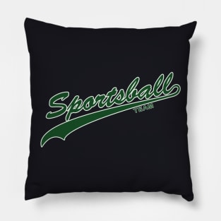 Sportsball! (Green & White) Pillow