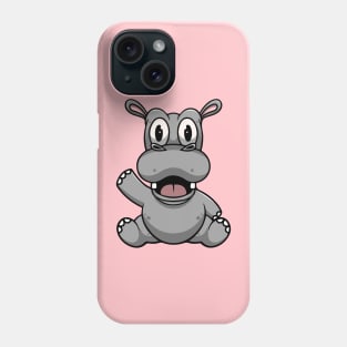 Cute Hippo Smiling Phone Case