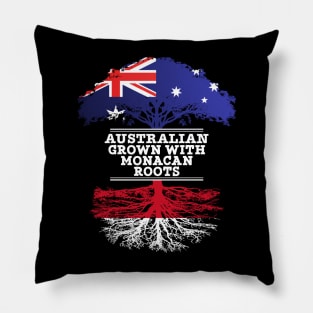 Australian Grown With Monacan Roots - Gift for Monacan With Roots From Monaco Pillow