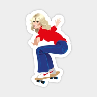 Skateboard Farrah Fawcett Magnet