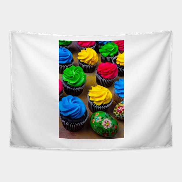 Cupcakes And Painted Eggs Tapestry by photogarry